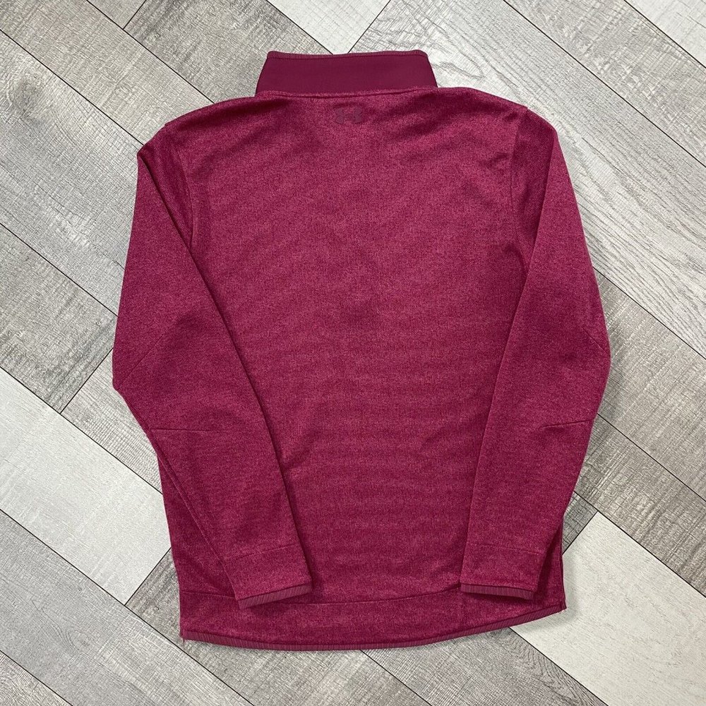 Under Armour UA Golf Storm Coldgear Fleece Sweater Heather Red 1329832-6… - Picture 9 of 12